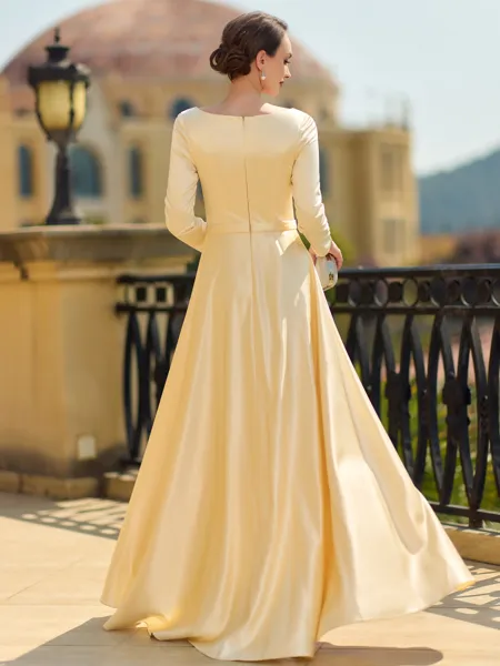 Chic A-line V-Neck Long...