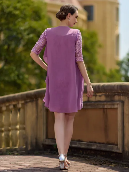 Delicate Sheath/Column Lace...