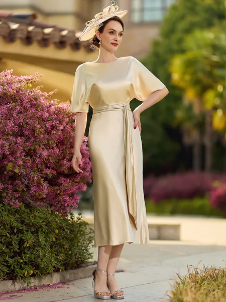 Splendid Sheath/Column Silk...