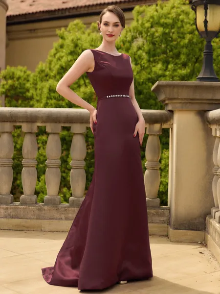 Opulent Sheath/Column Satin...