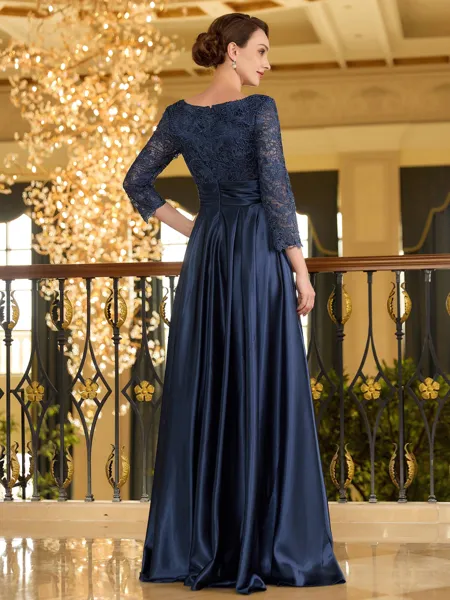 Charming A-line V-Neck 3/4...