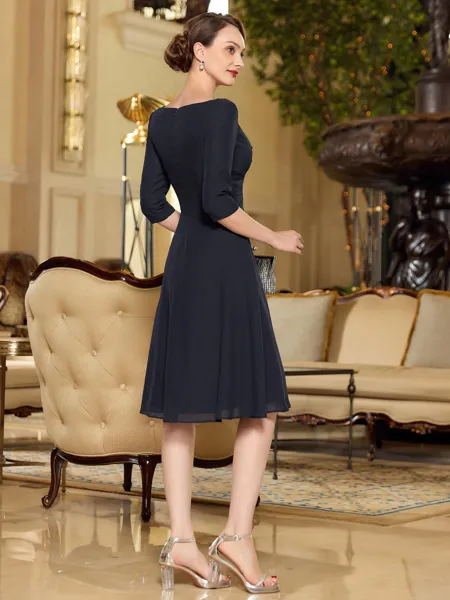 Sophisticated A-line V-Neck...