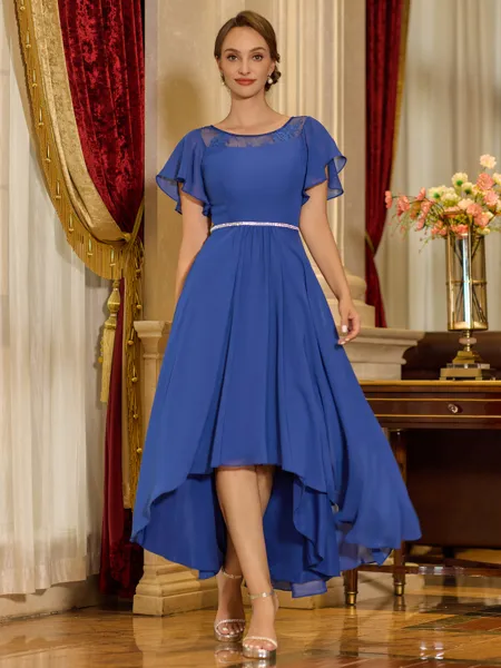 Elegant A-line Scoop Short...