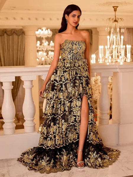 Stunning A-line Straight...