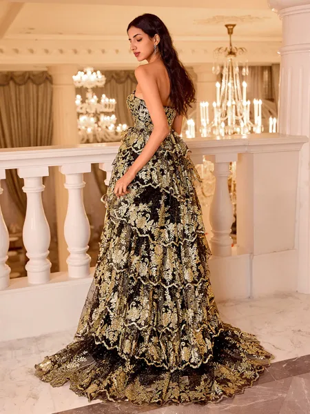 Stunning A-line Straight...