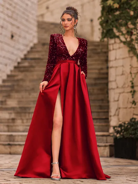 Unique A-Line Velvet...