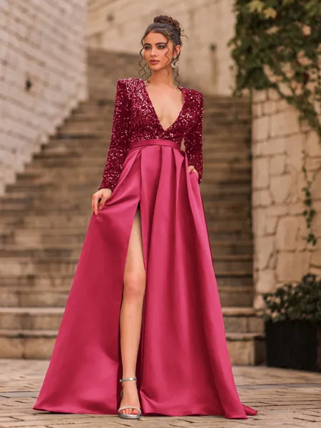 Unique A-Line Velvet...