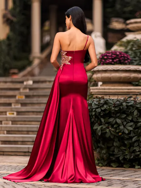 Refined Sheath One-Shoulder...