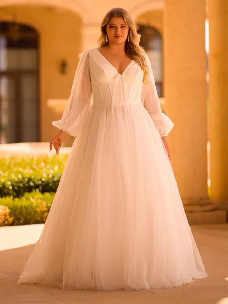 Splendiferous A-line V-Neck...