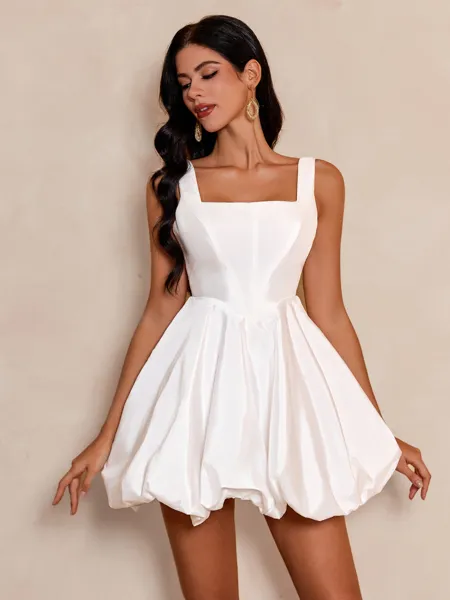 Bubbly Love White A-line...