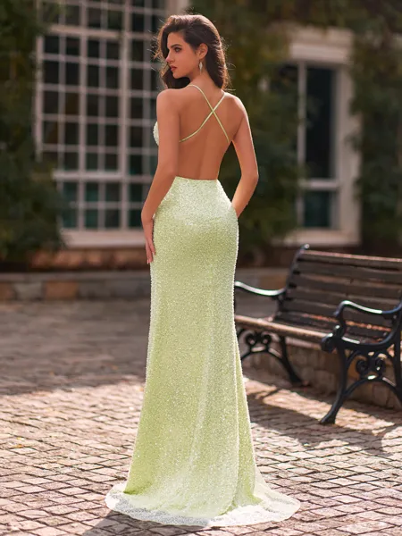 Enchanting Sheath V-Neck...