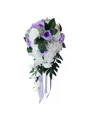 Elegant Cascade Silk Flower Bridal Bouquets