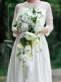Pure Cascade Silk Flower Bridal Bouquets
