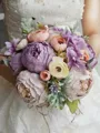 Beautiful Free-Form Silk Flower Bridal Bouquets