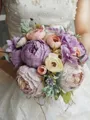 Beautiful Free-Form Silk Flower Bridal Bouquets