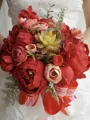 Beautiful Free-Form Silk Flower Bridal Bouquets