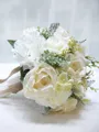 Delicate Round Silk Flower Bridal Bouquets