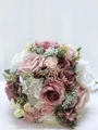 Delicate Round Silk Flower Bridal Bouquets