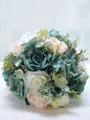 Delicate Round Silk Flower Bridal Bouquets