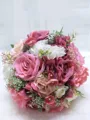 Delicate Round Silk Flower Bridal Bouquets