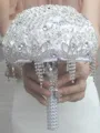 Charming Round Satin Bridal Bouquets