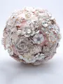 Delicate Round Satin Bridal Bouquets