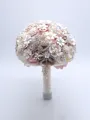 Delicate Round Satin Bridal Bouquets