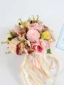 Elegant Round Silk Flower Bridal Bouquets