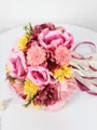 Elegant Round Silk Flower Bridal Bouquets