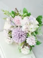 Beautiful Free-Form Silk Flower Bridal Bouquets
