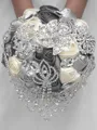 Luxurious Round Satin Bridal Bouquets