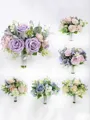 Elegant Free-Form Silk Flower Bridal Bouquets