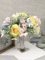 Elegant Free-Form Silk Flower Bridal Bouquets