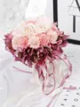Charming Round Silk Flower Bridal Bouquets