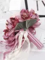 Charming Round Silk Flower Bridal Bouquets