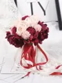 Charming Round Silk Flower Bridal Bouquets