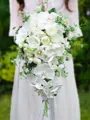 Beautiful Cascade Silk Flower Bridal Bouquets