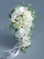 Beautiful Cascade Silk Flower Bridal Bouquets