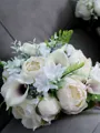 Fancy Cascade Silk Flower Bridal Bouquets