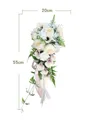 Fancy Cascade Silk Flower Bridal Bouquets