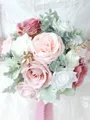 Gorgeous Free-Form Silk Flower Bridal Bouquets