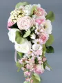 Pretty Cascade Silk Flower Bridal Bouquets