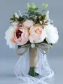 Classic Free-Form Silk Flower Bridal Bouquets