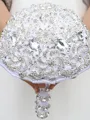 Luxurious Round Satin Bridal Bouquets