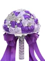Elegant Round Satin Bridal Bouquets