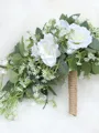 Elegant Cascade Silk Flower Bridal Bouquets