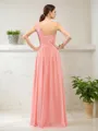 A-line One-Shoulder Sleeveless Floor-Length Exquisite Chiffon Bridesmaid Dress With Pleats