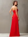 Sheath/Column Sweetheart Sleeveless Floor-Length Fashion Chiffon Bridesmaid Dress With Ruffles