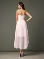A-line Sweetheart Sleeveless Trendy Asymmetrical Chiffon Bridesmaid Dress With Ruffles