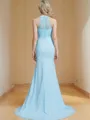 Trumpet/Mermaid Scoop Sleeveless Sweep Train Chiffon Alluring Bridesmaid Dress
